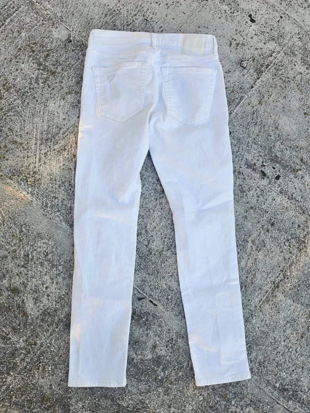 Abercrombie & Fitch Women Jeans White Denim Athletic Skinny Stretch Size 28W 30L - Picture 2 of 13